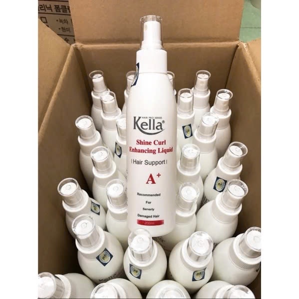 xịt dưỡng tóc kella dành cho tóc uốn 200ml