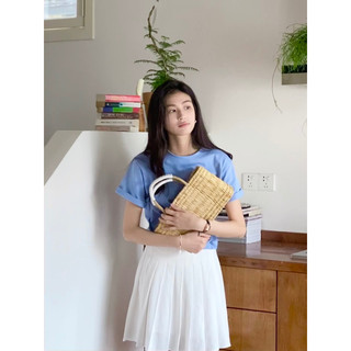 [Sale hàng mới] Áo thun 100% cotton croptop dáng ngắn pastel ngọt ngào thoáng khí daily ulzzang thấm hút mồ hôi baby tee