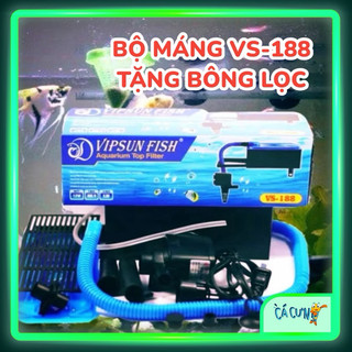 Bộ máng và máy bơm lọc nước hồ cá vipsun fish vs-188 tặng bông lọc
