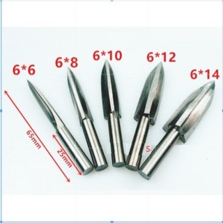 Đầu khắc gỗ trục 6mm - 3 khía - Kiểu 2