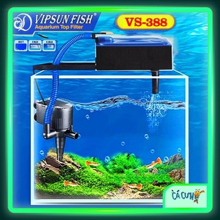 Bộ máng bơm lọc nước hồ cá vipsun fish - vs-388 & bông lọc - hàng công ty