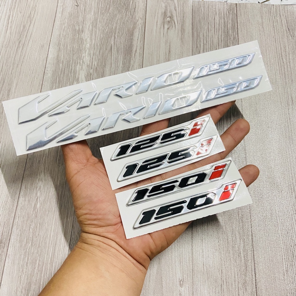 [COMBO] tem chữ nỗi VARIO 150 Tem số nổi 125i và 150i trang trí xe cao cấp