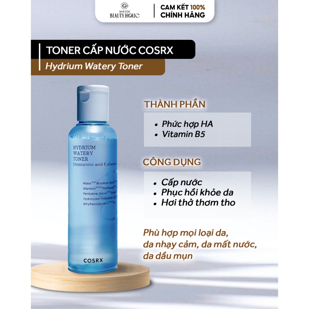 [SALE LỖ DỌN KHO DATE 2026] Toner cấp nước phục hồi COSRX HYDRIUM WATERY