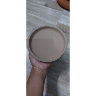 Đĩa đất nung lót chậu đường kính 13.5cm, mặt đáy 11.5cm