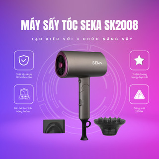 Máy Sấy Tóc SEKA Công Suất Lớn 2200W, 2 Chiều Nóng Lạnh Gấp Gọn