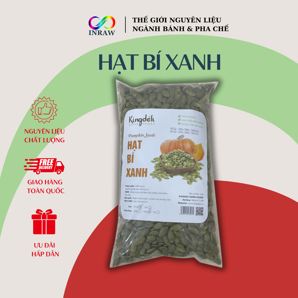 Hạt bí xanh tách vỏ (100g / 200g)