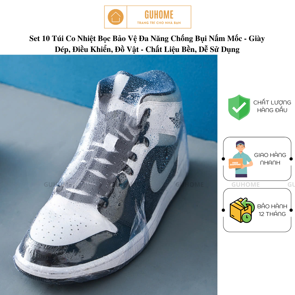 Set 50 Túi Co Nhiệt Bọc Bảo Vệ Đa Năng Chống Bụi Nấm Mốc - Giày Dép, Điều Khiển, Đồ Vật