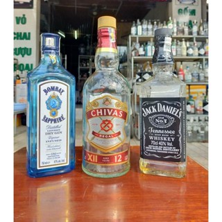 Nhiều Combo 3 Vỏ Chai Đựng Rượu Thủy Tinh Ngoại Đẹp Và Sang Trọng. Chai Rỗng Không Có Rượu Bên Trong.