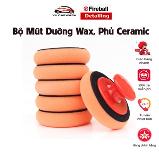  Bộ Mút Dưỡng Nội Thất Ô Tô - Mút Đánh Bóng Sơn Xe Ô tô Xe Máy Đa Năng Bộ 6 Mút + Tay Câm 