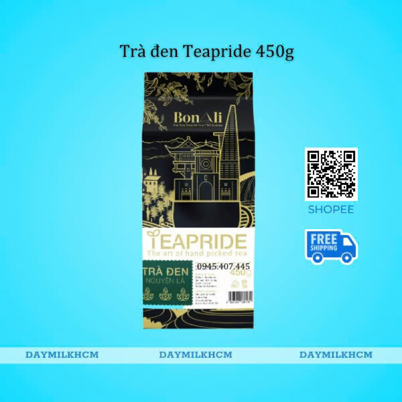 TRÀ ĐEN NGUYÊN LÁ TEAPRIDE - 450G