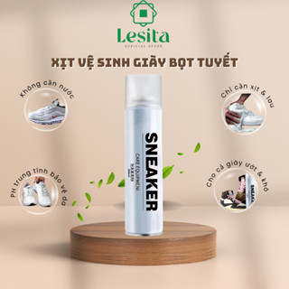 Chai xịt tạo bọt vệ sinh giày sneaker Lesita, bọt tuyết nano, giặt khô giày không cần nước, 300ml