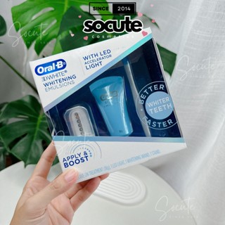 Set Trắng Răng Oral B 3D White Whitening Emulsions LED Kit 18g DATE 05/2024