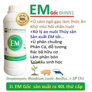 Chế phẩm vi sinh EM gốc - Đại học Nông Nghiệp 1 Hà Nội - Chứa hàng tỷ vi sinh vật có lợi - Dùng cho Nông Nghiệp Sạch