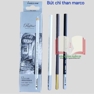 Bút chì than marco Raffine-Bút vẽ phác họa màu nâu,đen,trắng.