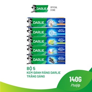 Bộ 5 Kem Đánh Răng Darlie Trắng Sáng Vượt Trội All Shiny White 140g/tuýp