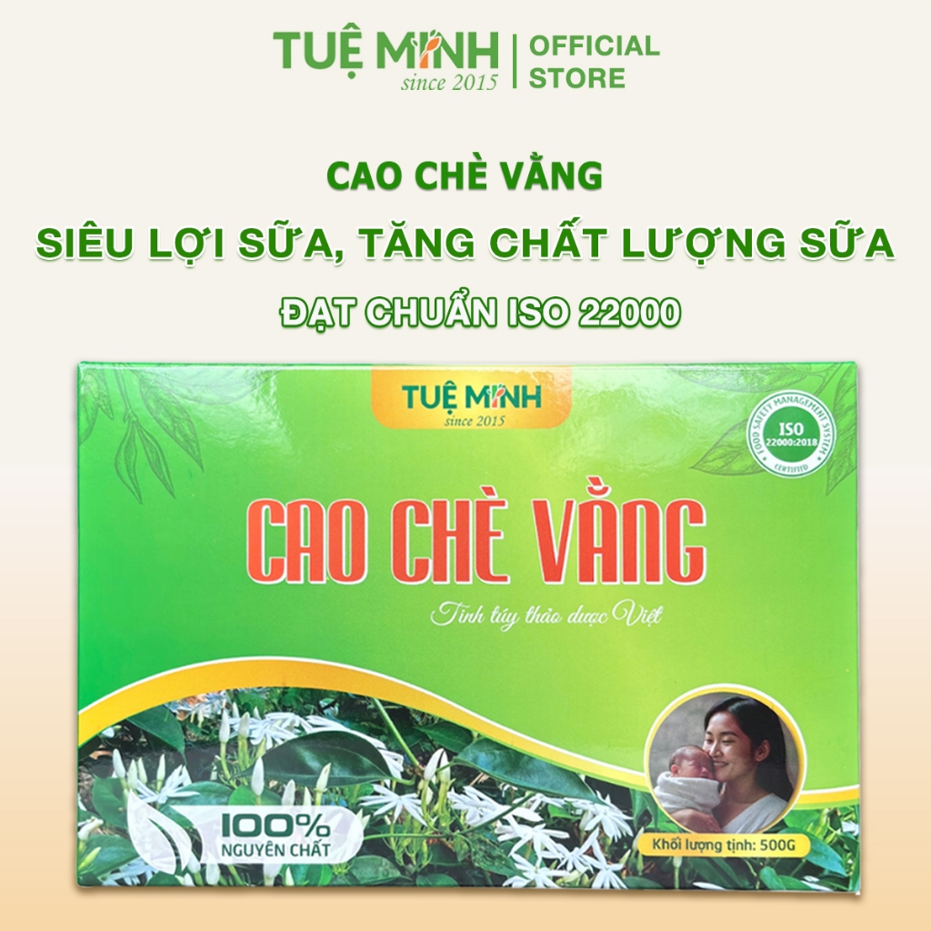  Cao chè vằng lợi sữa Tuệ Minh 500gr giúp thanh nhiệt ngủ ngon đạt chuẩn ISO 22000 