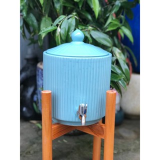 Bình đựng nước sứ Bát Tràng men màu dáng gân dung tích 4L 6L 10L