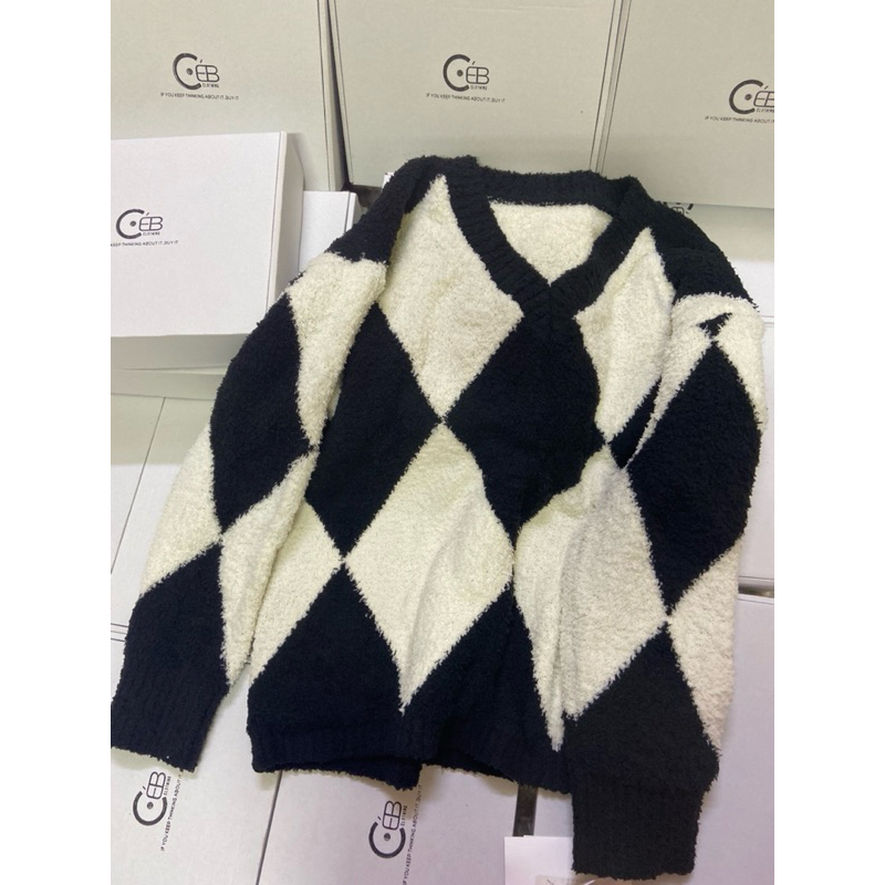 (VIDEO THẬT) ÁO LEN NỮ HÌNH THOI STYLE KOREAN CHẤT MỀM MỊN SIÊU ĐẸP | COBÉ CLOTHING