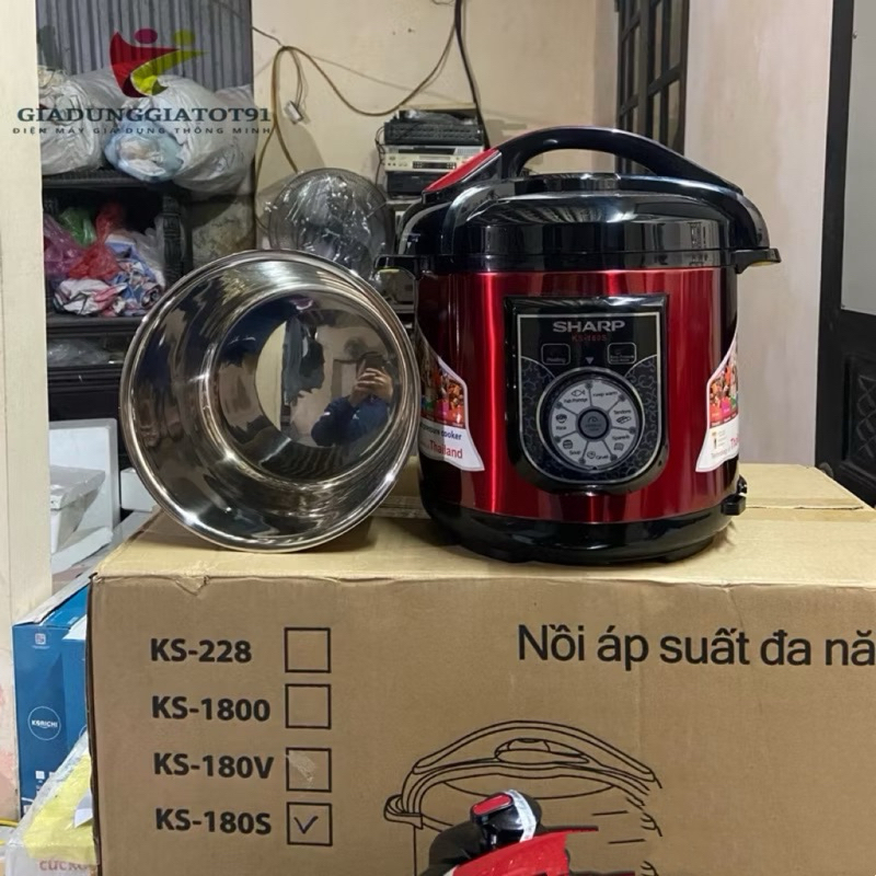 🎁NỒI ÁP SUẤT ĐA NĂNG SHARP THAI LAN 6L BẢO HÀNH 12 THÁNG