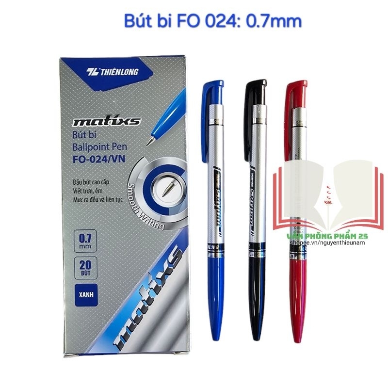 20cái bút bi FO-024 ngòi 0.7mm-flexoffice
