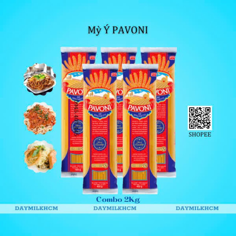 Túi mì Spaghetti Pavoni 2kg