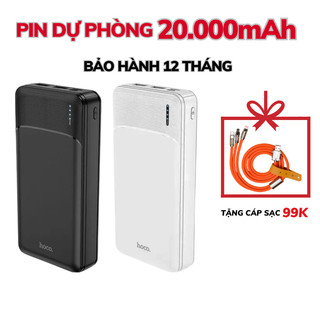 Pin Sạc Dự Phòng Hoco SU02 20000mAh 2 Output USB 2 Input Micro Type-C - Hỗ Trợ Sạc Nhiều Thiết Bị Cùng Lúc  VIETNHAT