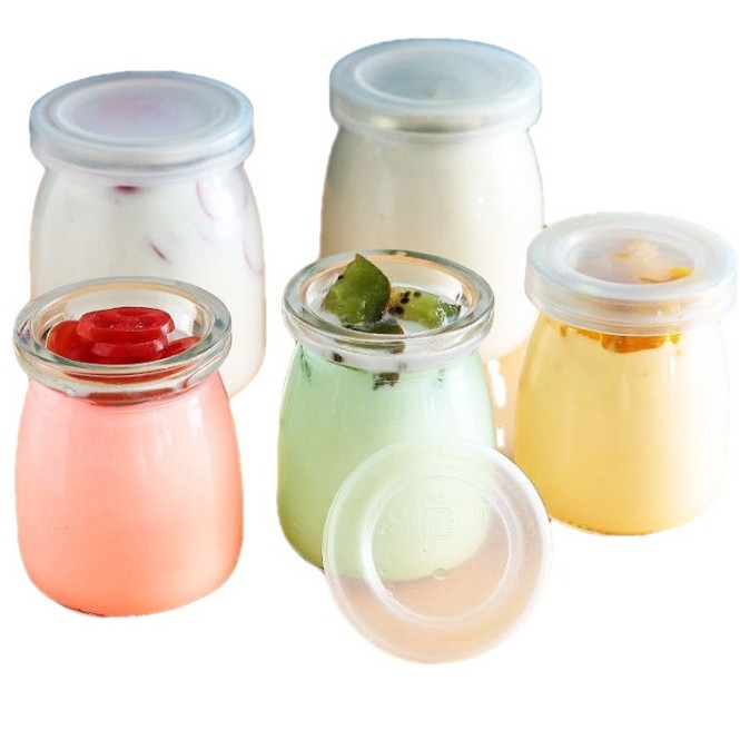 Hũ Thủy tinh Sữa Chua 100ml , 200ml Nắp Nhựa | Tùy chọn Mẫu và Dung Tích