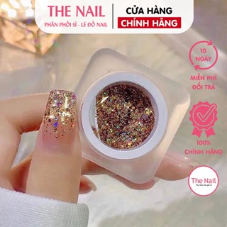  Gel nhũ kim tuyến khổng tước gel nhũ tia chớp siêu sáng - phụ kiện nail 