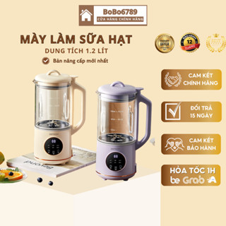 Máy Làm Sữa Hạt ZENGON 1.2L Cối Thủy Tinh dễ quan sát, Xay Các Loại Hạt Siêu Nhuyễn Mịn, 6 Chế Độ Nấu Dễ Vệ Sinh