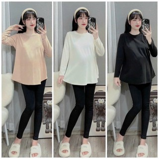 ☘ TkuTrang☘️Áo bầu mùa đông - Áo tăm nhung ấm áp