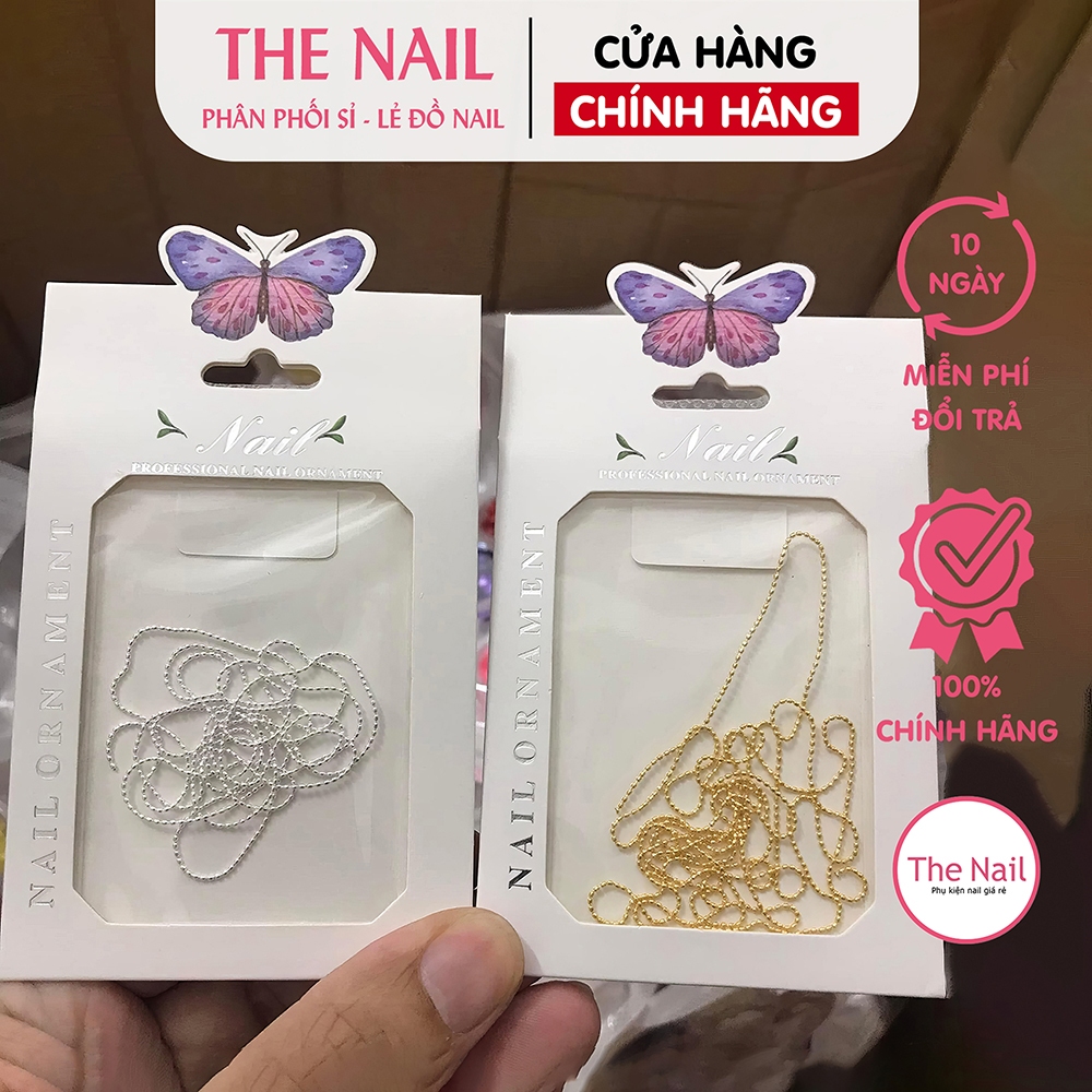 Dây bi nail tròn đính móng cao cấp