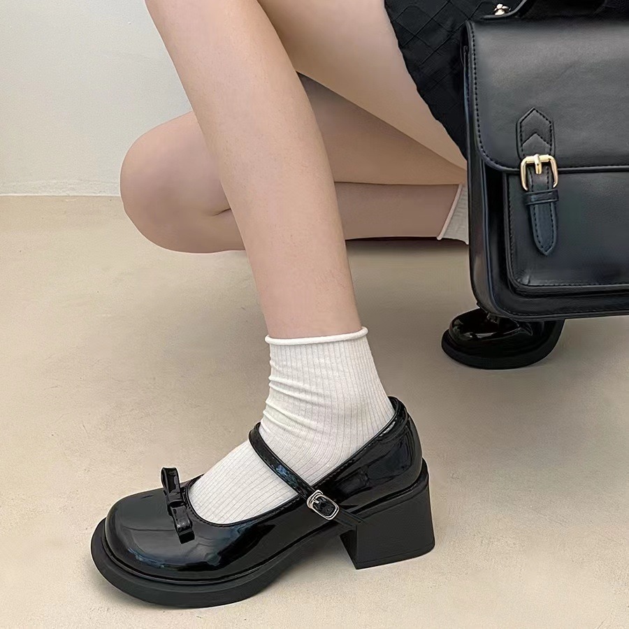 [LÙI 1 SIZE] Giày Đế Đốc Nữ Cao 5P Đính nơ chất da mềm êm chân thời trang phong cách Hàn Quốc | BigBuy360 - bigbuy360.vn