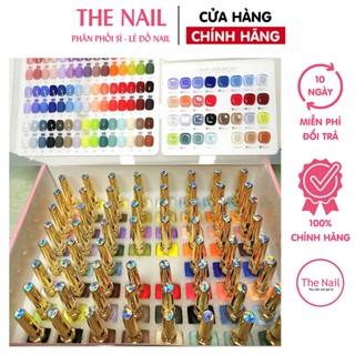 Set sơn gel Very Good nail 60 màu nắp vàng gold tone Hàn Quốc sơn đặc mướt tặng kèm bảng base top
