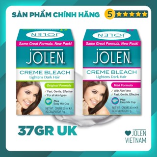 Kem Tẩy Màu Lông Jolen 37gr nhập UK Anh (Kem Làm Nhạt Màu Lông, Kem Nhuộm Lông Mày)