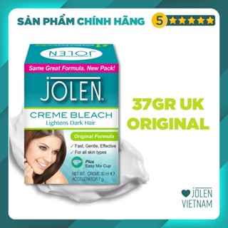Kem Tẩy Màu Lông Jolen 37gr Original cho da thường Nhập UK, Kem Nhạt Màu Lông, Kem Nhuộm Lông Mày