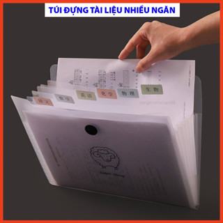 Túi đựng tài liệu nhiều ngăn, kẹp file túi đựng hồ sơ A4 phụ kiện văn phòng phẩm..