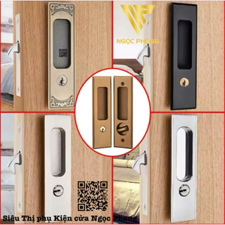 [ Nhiều màu ] Khoá âm cửa gỗ lùa cao cấp tay vuông