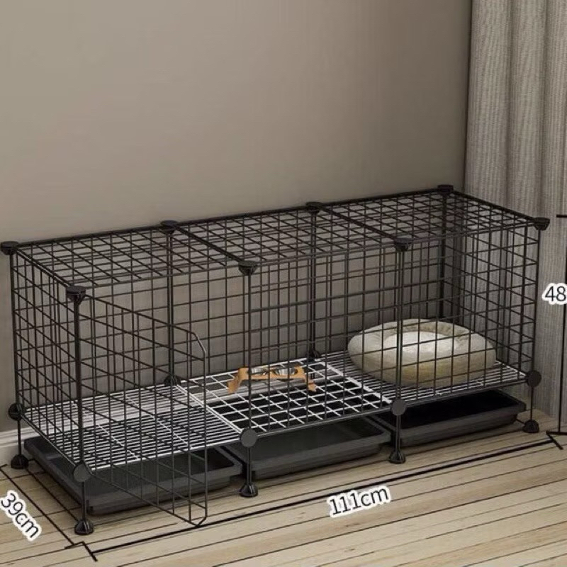 CHUỒNG- LỒNG-QUÂY CHO CHÓ MÈO- THÚ CƯNG- PET IU( kèm khay đựng vệ sinh)