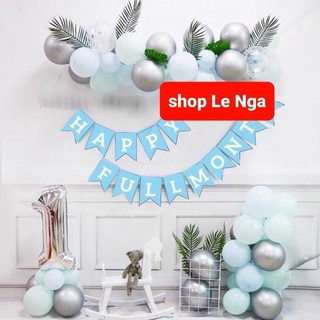 Set Trang Trí Đầy Tháng Cho Bé ( tặng bơm + băng dính)
