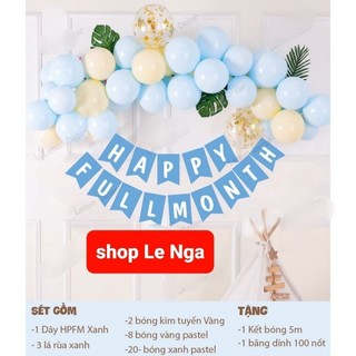 Set Trang Trí Đầy Tháng Cho Bé ( tặng bơm + băng dính)