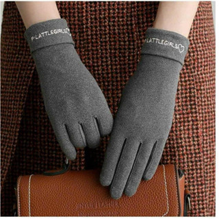 Găng Tay Lái Xe Vải Nhung Dày Dặn Giữ Ấm Chống Trượt Có Thể Chạm Màn Hình Cảm Ứng