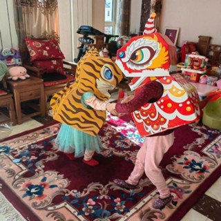 Đồ Chơi Carton Hoá Trang Đầu Kì Lân Khủng Long Ngựa Pony Hổ Đồ Chơi Hoá Trang Trung Thu Cho Bé Size To Bìa Cứng