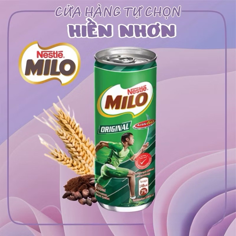 [Lon Lẻ] Sữa lúa mạch Milo Active Go lon 240ml