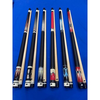 Combo Cơ bida Rhino ngọn mộc RC23 Series tay cầm bọc da - Tặng bao da, găng tay, lơ.