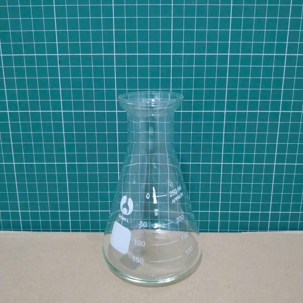 (Bomex) Bình tam giác 250ml thủy tinh thí nghiệm