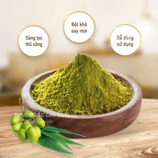 Bột lá neem Ẩn Độ 1kg, bột lá vông nem, nguyên chất, thơm mịn, dùng đắp mặt dưỡng da - Lãn Ông