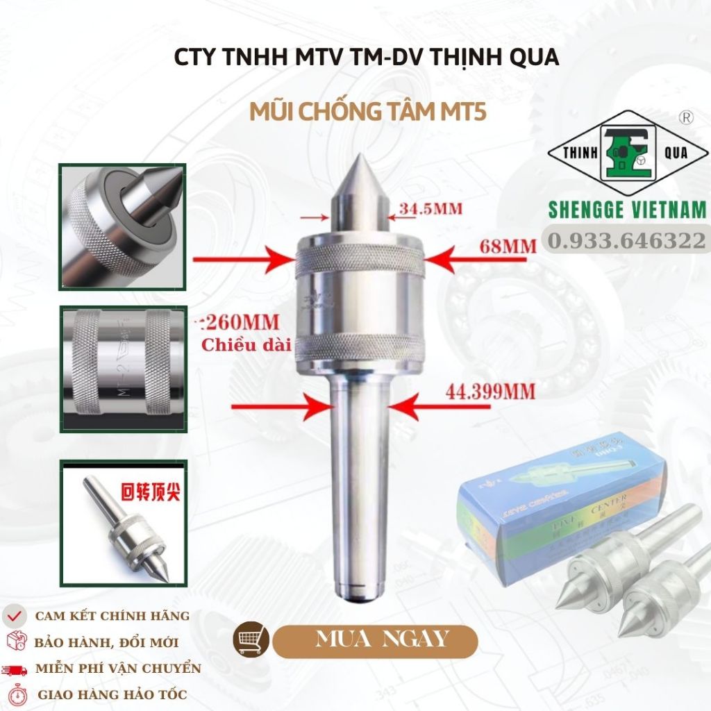 MŨI CHỐNG TÂM MÁY TIỆN MT5