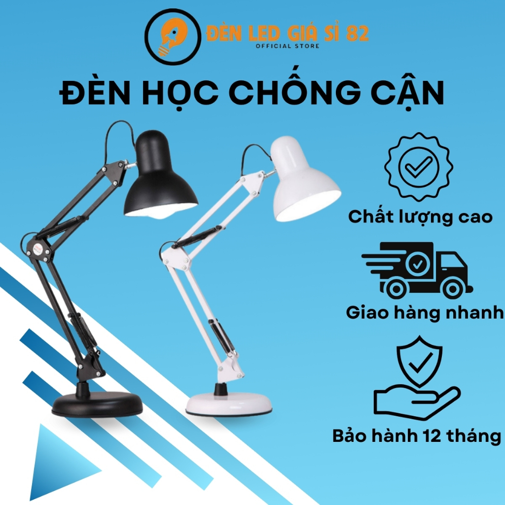 Đèn Học Chống Cận PIXAR, Đèn Học Bóng Led Ánh Sáng Trắng, Vàng Bảo Vệ Mắt, Chống Cận