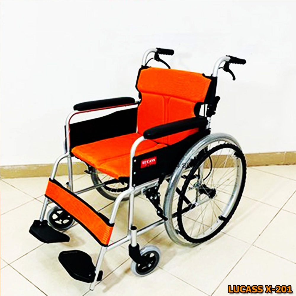 Xe lăn chính hãng Lucass X-201 -xe lăn bệnh nhân gấp gọn chính hãng Lucass (chính hãng)