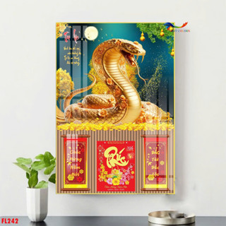 Lịch Gỗ Treo Tường Tráng Gương 2025 ẤT TỴ (40x60cm) TẶNG BLOC Lịch đại